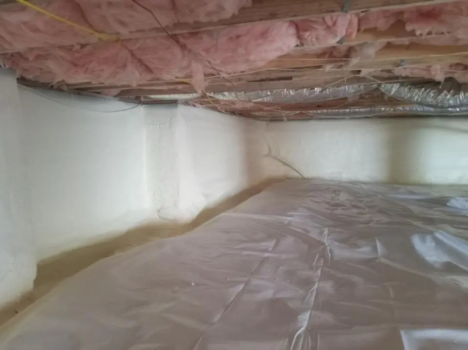 Crawl space encapsulation with closed-cell spray foam for Spray Foam Roofing in Jacksonville